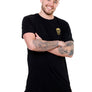 Mens Longline Black T-Shirt